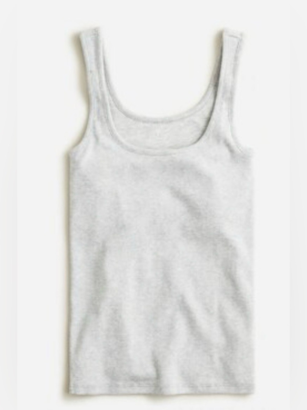 J.Crew Set/2 Perfect-Fit Shelf-Bra Tank Tops -NWT-White/Grey-Size LARGE - Picture 3 of 8